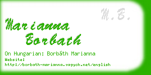 marianna borbath business card
